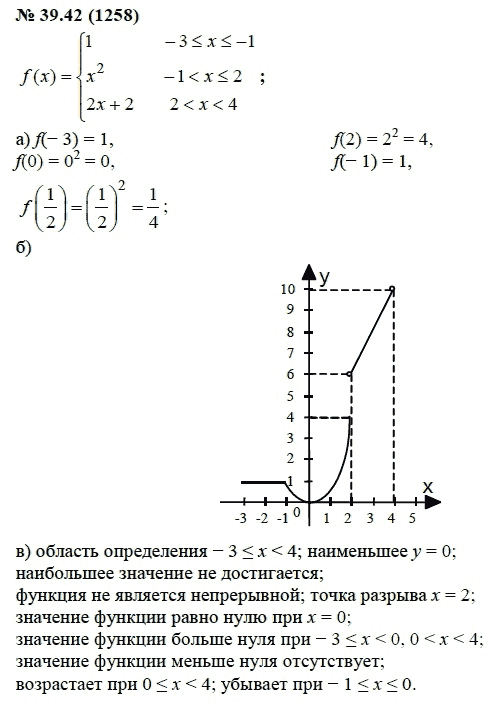 Ответ к задаче № 39.42 (1258) - А.Г. Мордкович, гдз по алгебре 7 класс